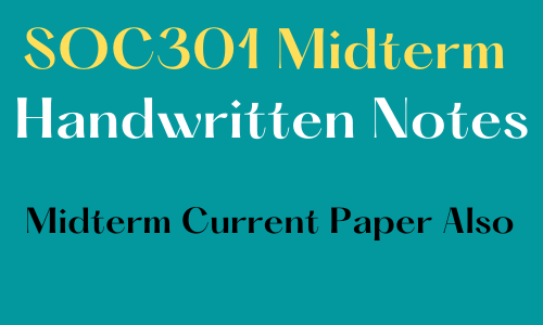 Soc301 Solved Short Notes for Midterm