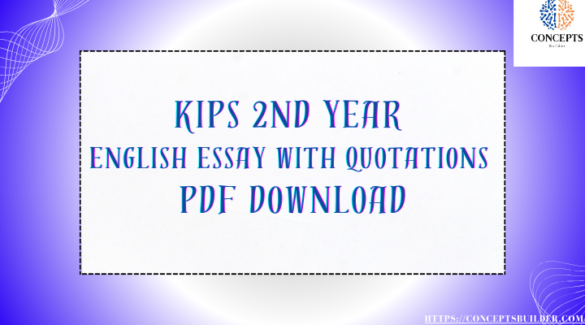 kips english essay notes 10th class