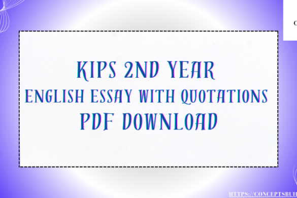 2nd Year Notes for All Subjects in PDF | FSC Part 2 KIPS Notes for All ...